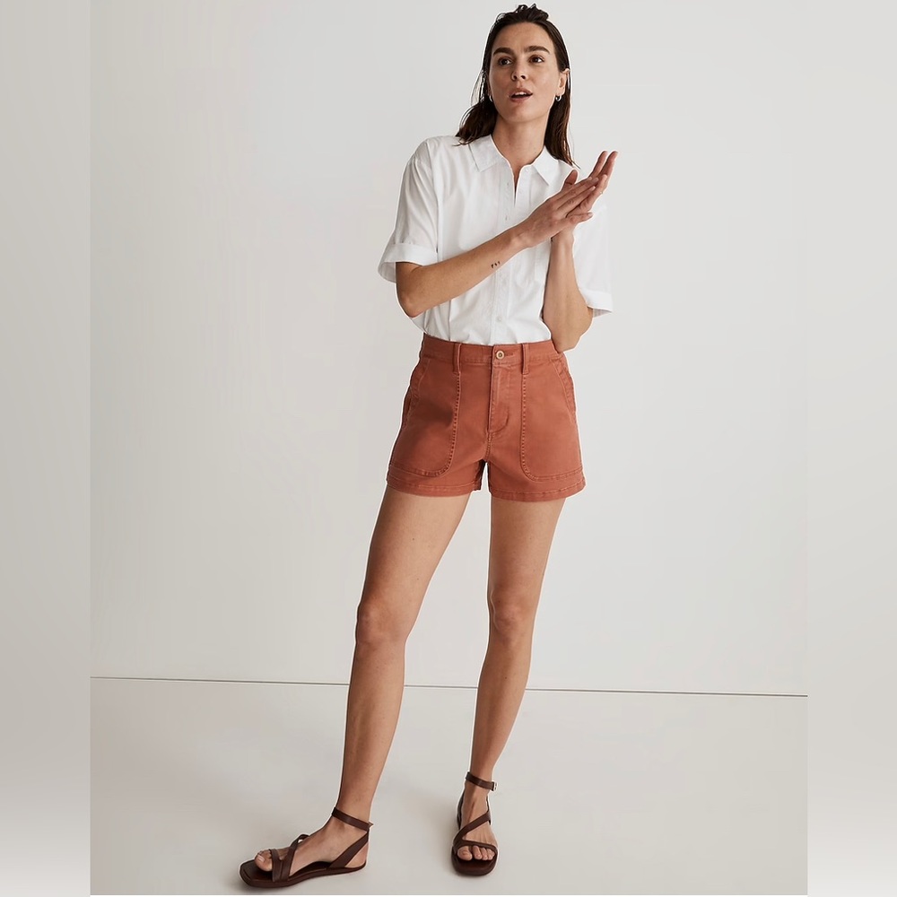 Madewell Mauve Camp Shorts Sz M